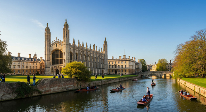 Cambridge university and historic architecture